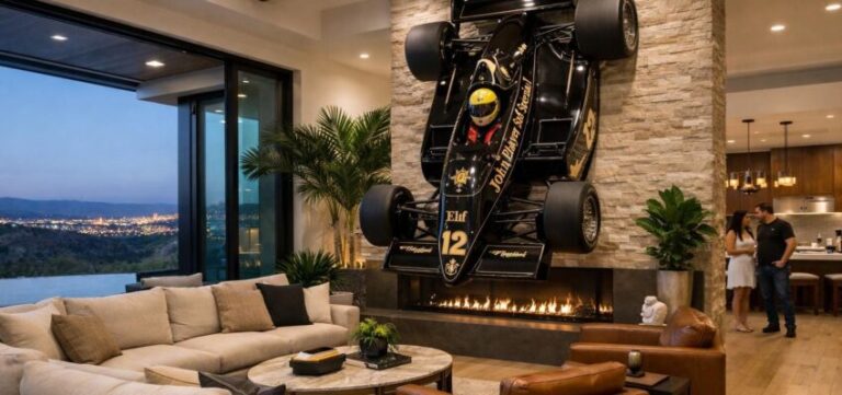 Přitažlivý luxusní dům v Las Vegas s formulí F1 na